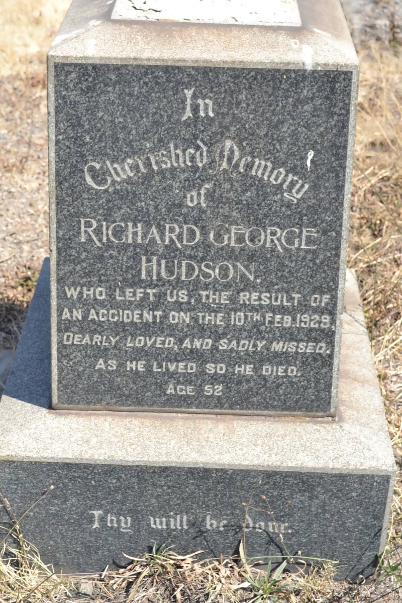 HUDSON Richard George -1929