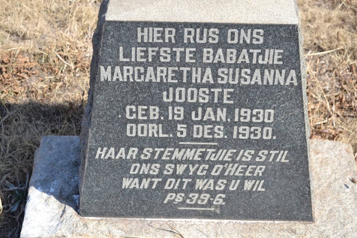 JOOSTE Margaretha Susanna 1930-1930