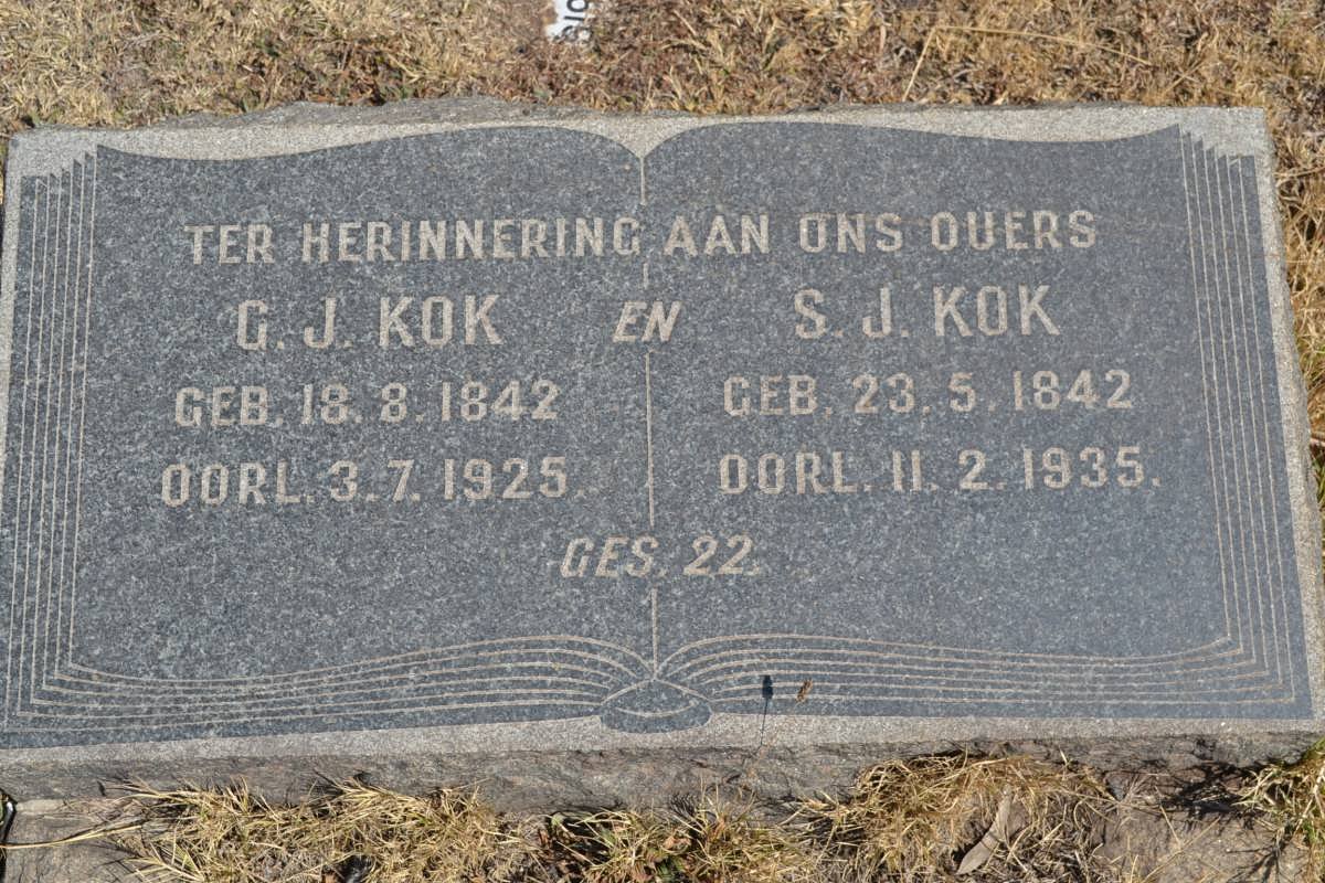 KOK G.J. 1842-1925 &amp; S.J. 1842-1935