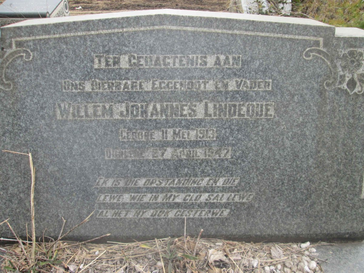 LINDEQUE Willem Johannes 1913-1947