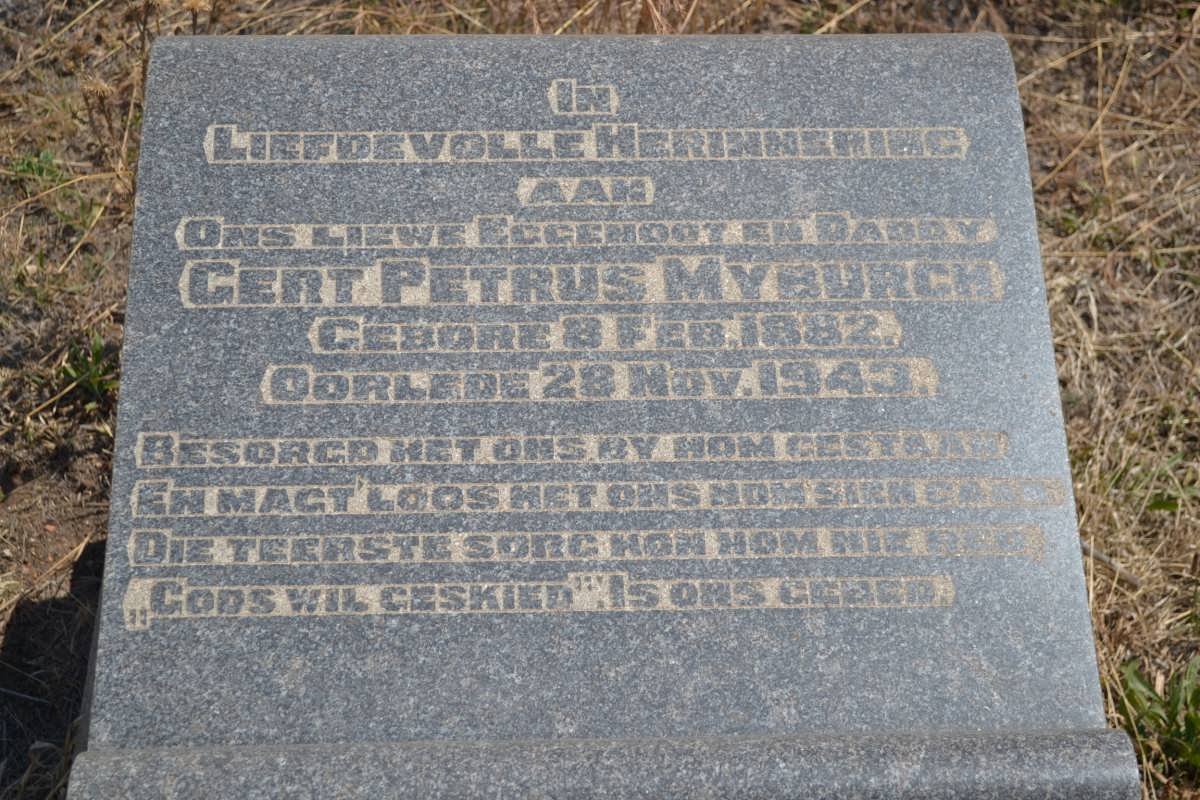 MYBURGH Gert Petrus 1882-1943
