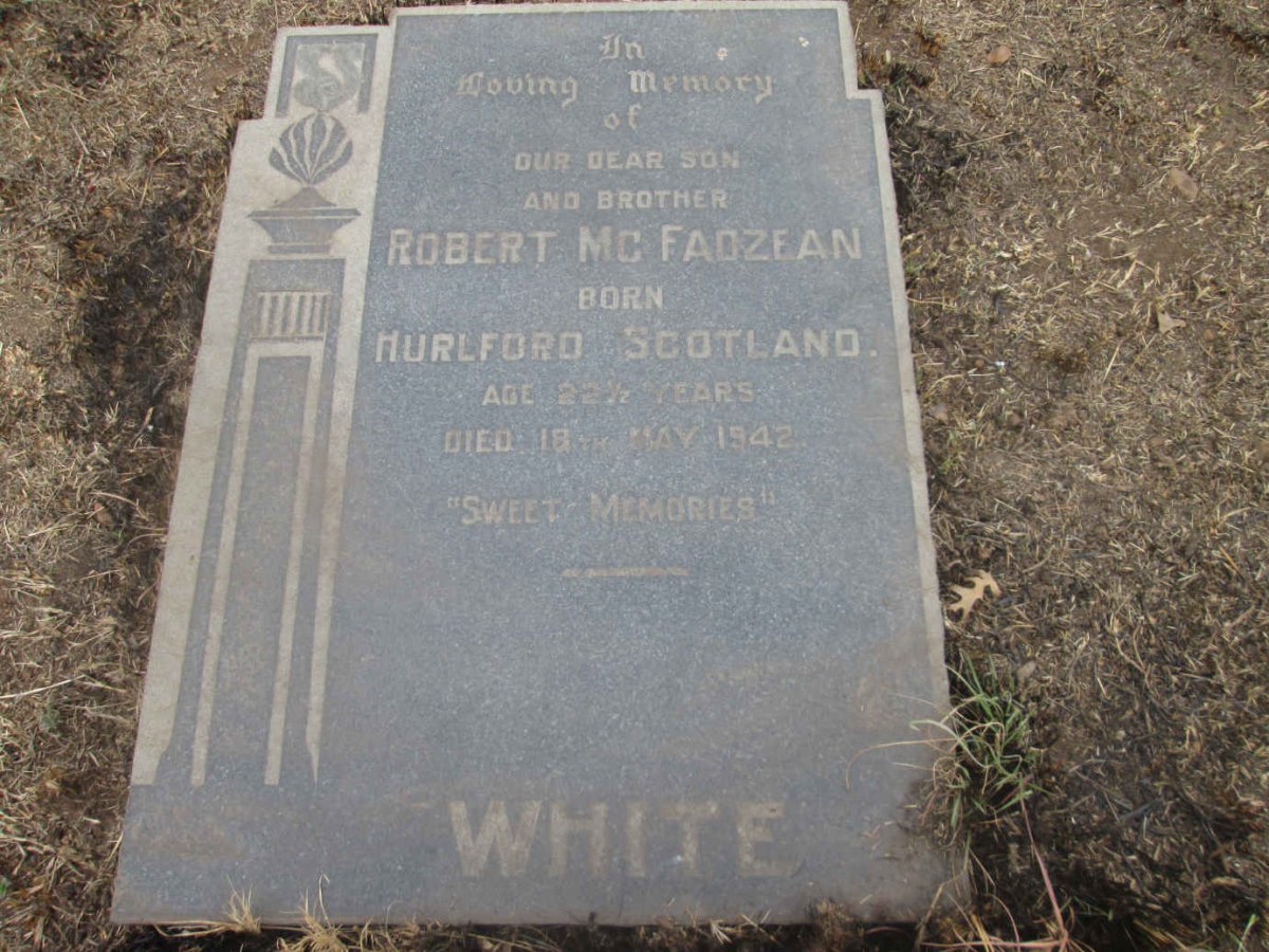 McFADZEAN Robert -1942