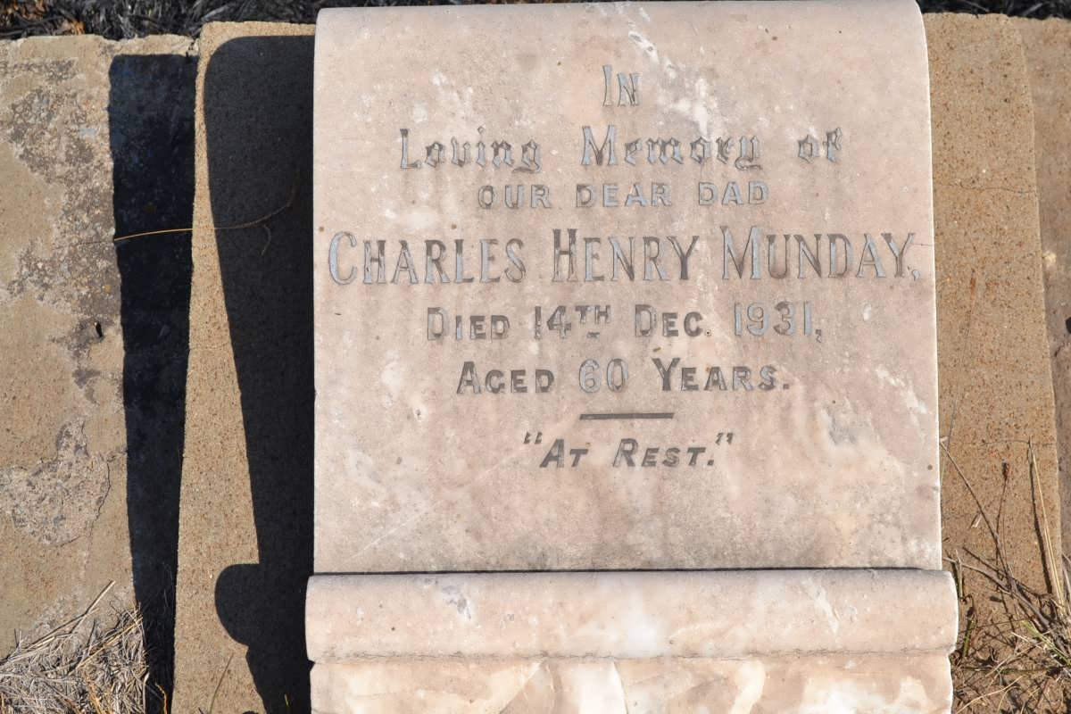 MUNDAY Charles Henry -1931