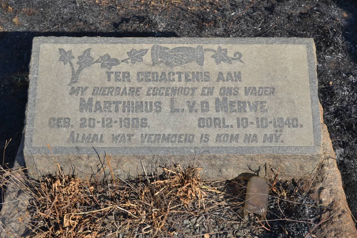 MERWE Marthinus L., v.d. 1906-1940