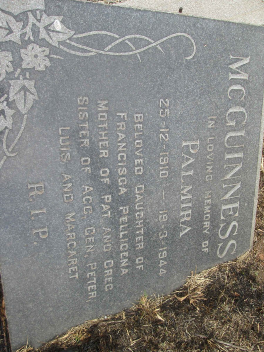 McGUINNESS Palmira 1910-1944