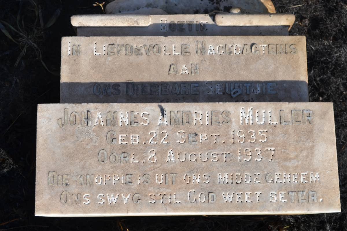 MULLER Johannes Andries 1935-1937