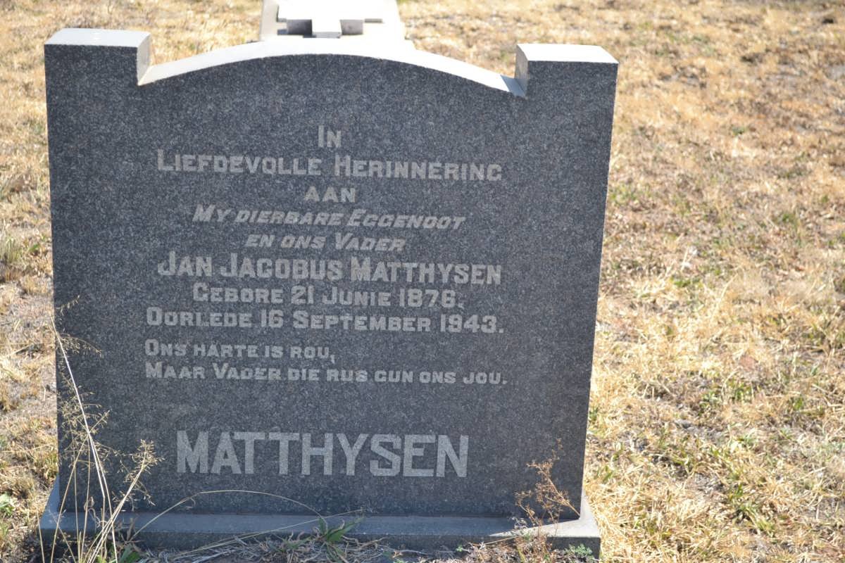 MATTHYSEN Jan Jacobus 1876-1943