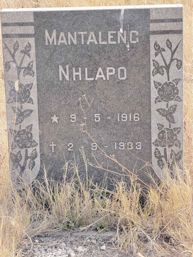 NHLAPO Mantaleng 1916-1933