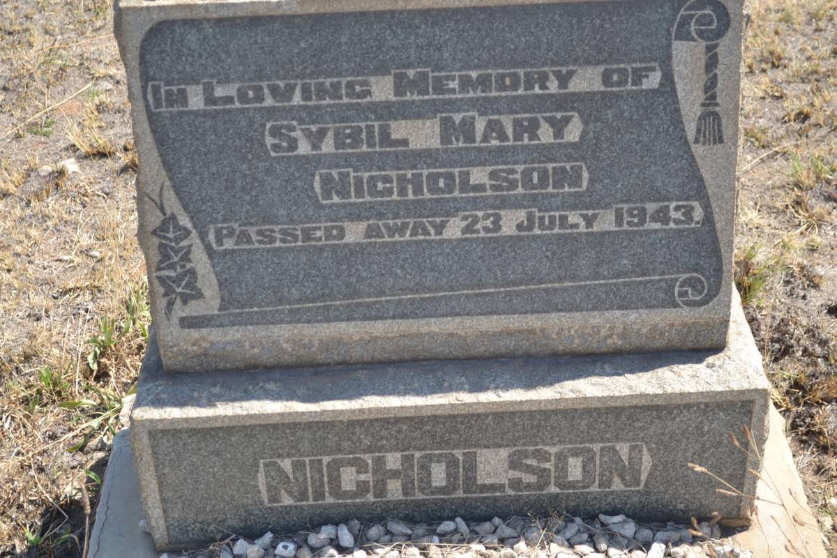 NICHOLSON Sybil Mary -1943