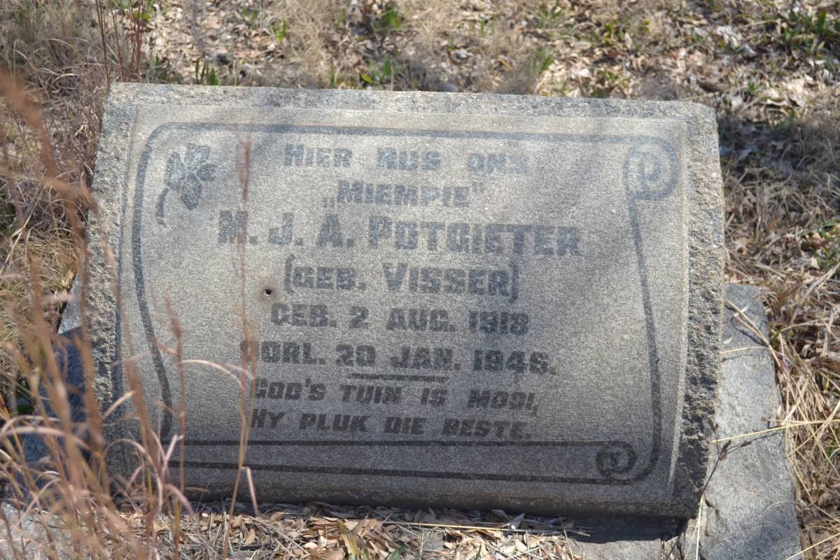POTGIETER M.J.A. nee VISSER 1913-1946