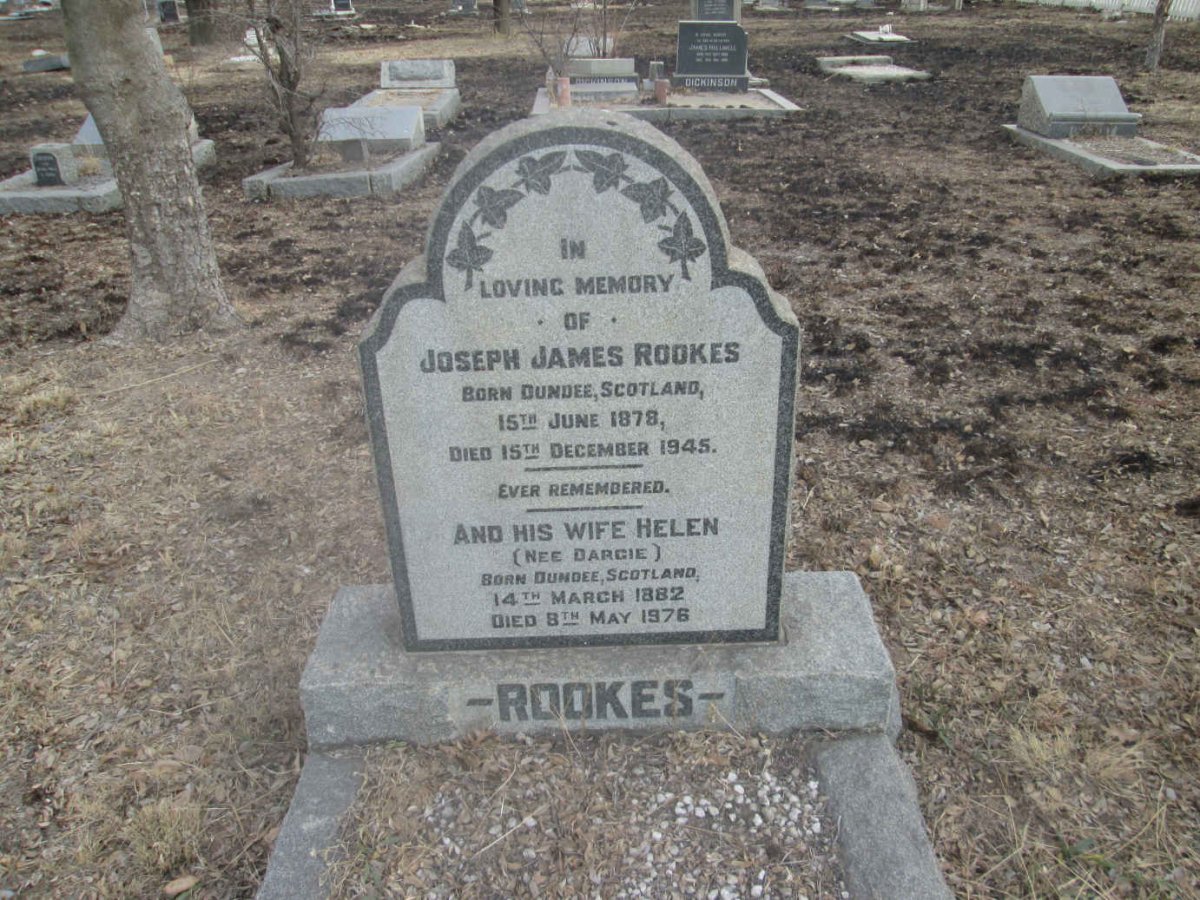 ROOKES Joseph James 1878-1945 &amp; Helen DARGIE 1882-1976