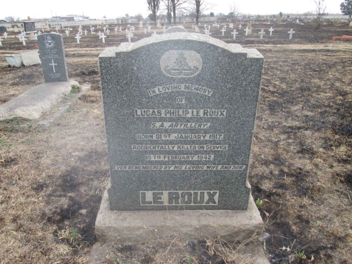 ROUX Lucas Philip, le 1917-1942