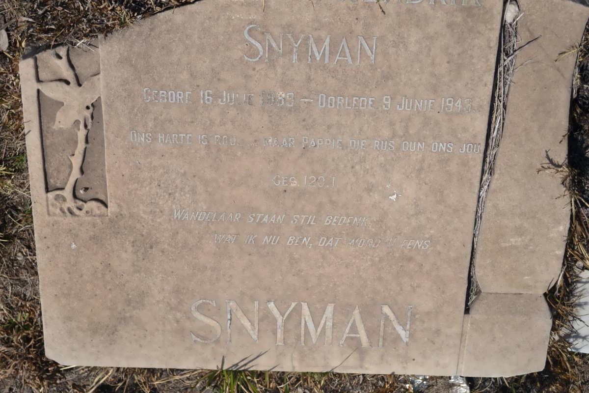 SNYMAN Hermanus H? 18?9-1943