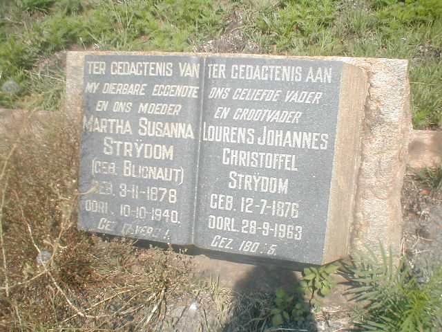 STRYDOM Lourens Johannes Christoffel 1876-1963 &amp; Martha Susanna BLIGNAUT 1878-1940