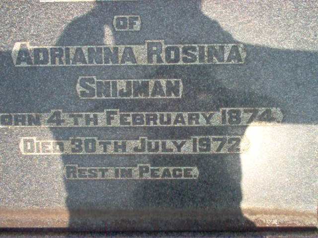 SNIJMAN Adrianna Rosina 1874-1972