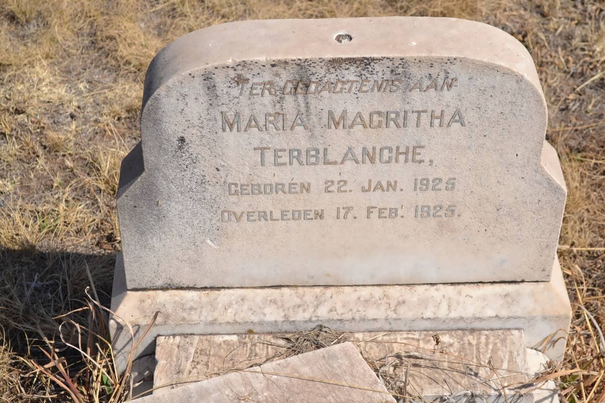 TERBLANCHE Maria Magritha 1925-1925