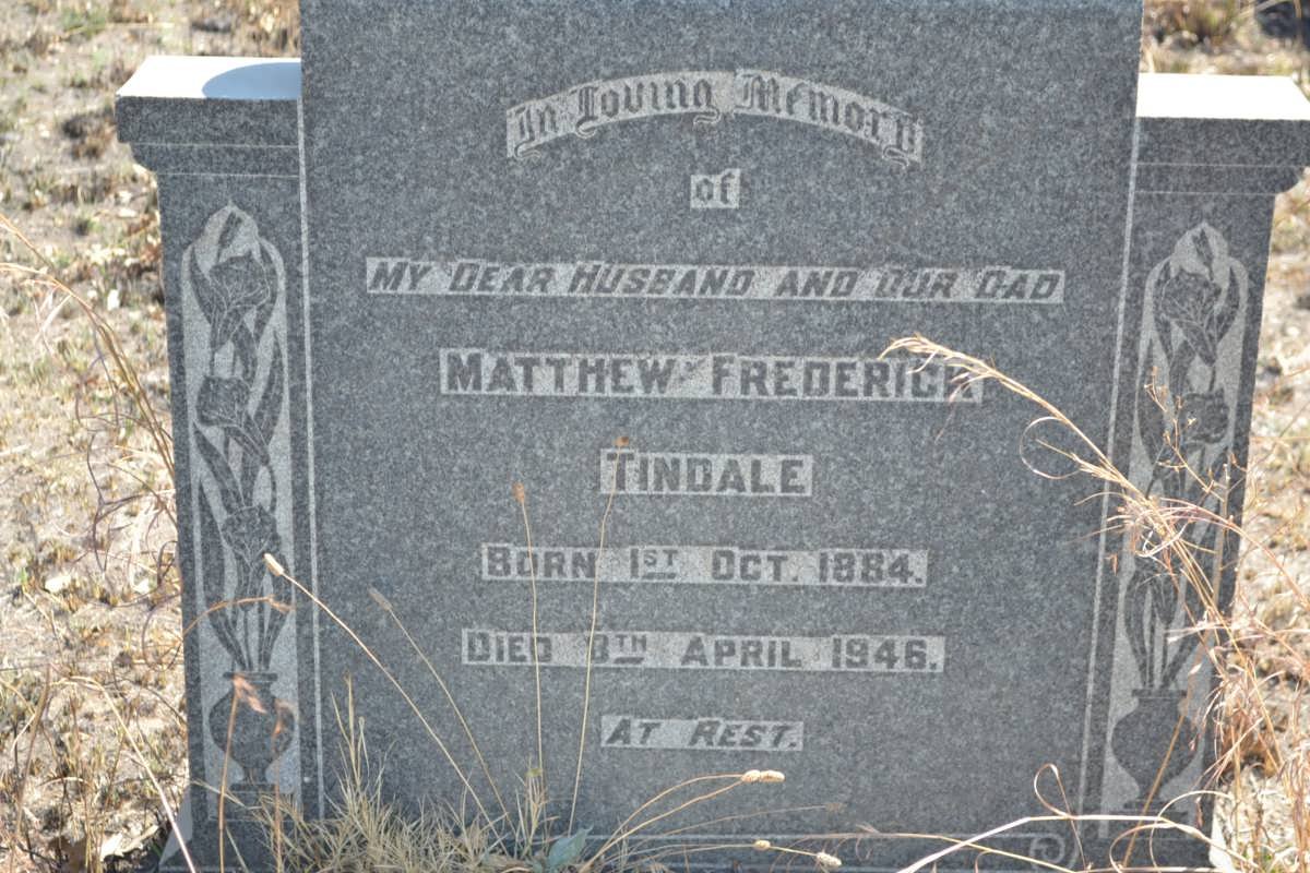 TINDALE Matthew Frederick 1884-1946