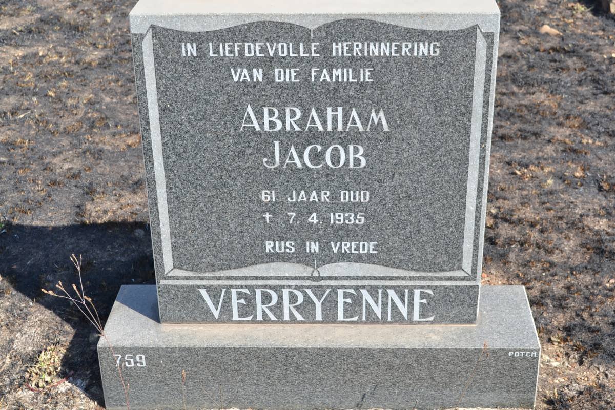 VERRYENNE Abraham Jacob -1935