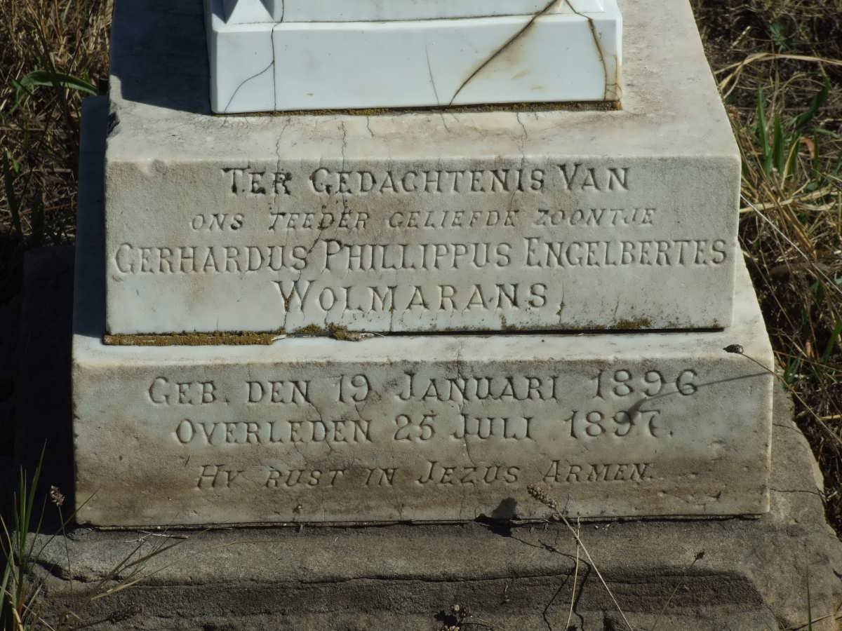 WOLMARANS Gerhardus Phillippus Engelbertes 1896-1897