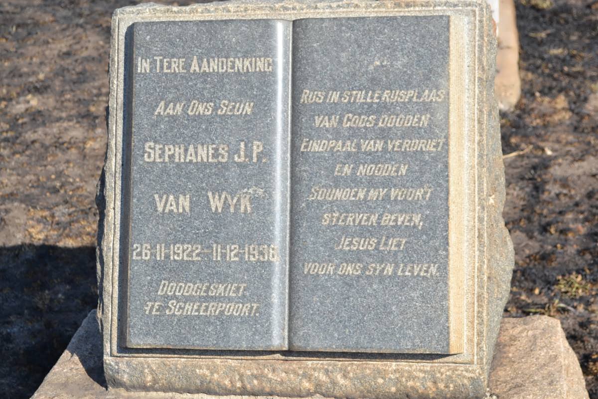 WYK Sephanes J.P., van 1922-1936