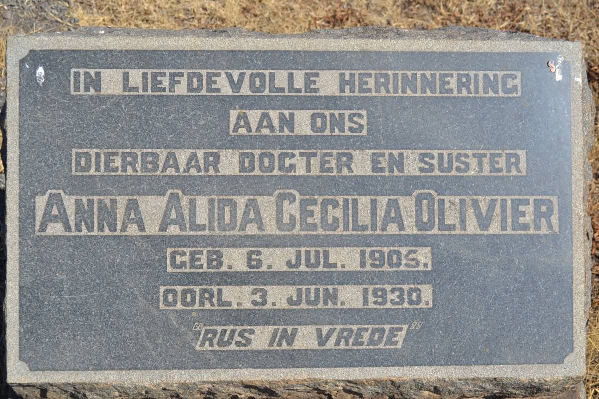 OLIVIER Anna Alida Cecilia 1905-1930