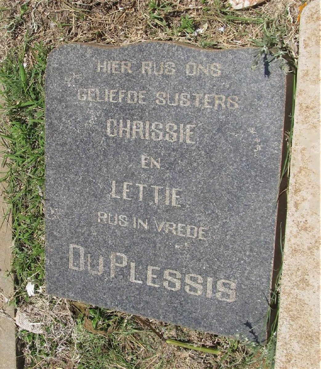 PLESSIS Chrissie, du :: DU PLESSIS Lettie