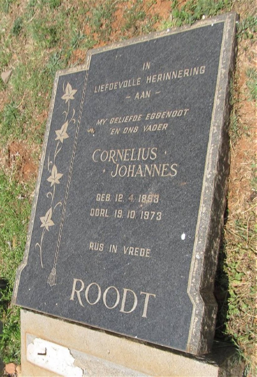 ROODT Cornelius Johannes 1893-1973