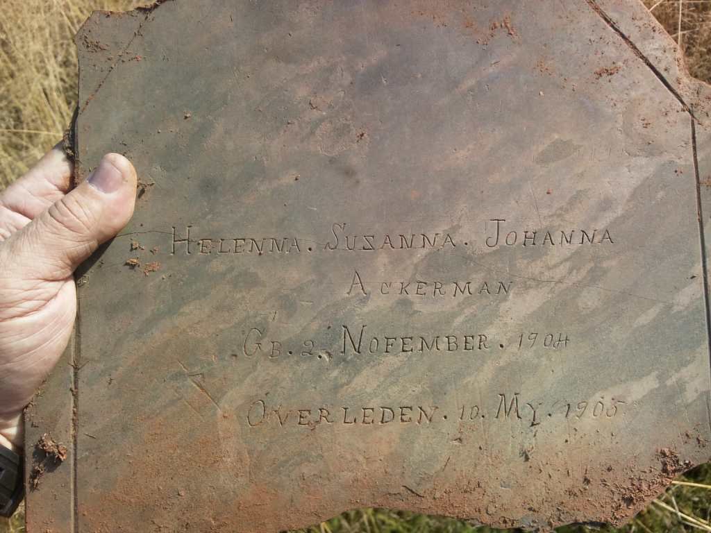 ACKERMAN Helenna Susanna Johanna 1904-1905