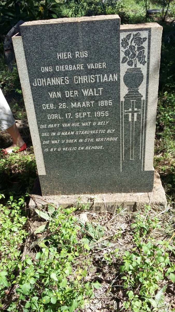 WALT Johannes Christiaan, van der 1885-1955