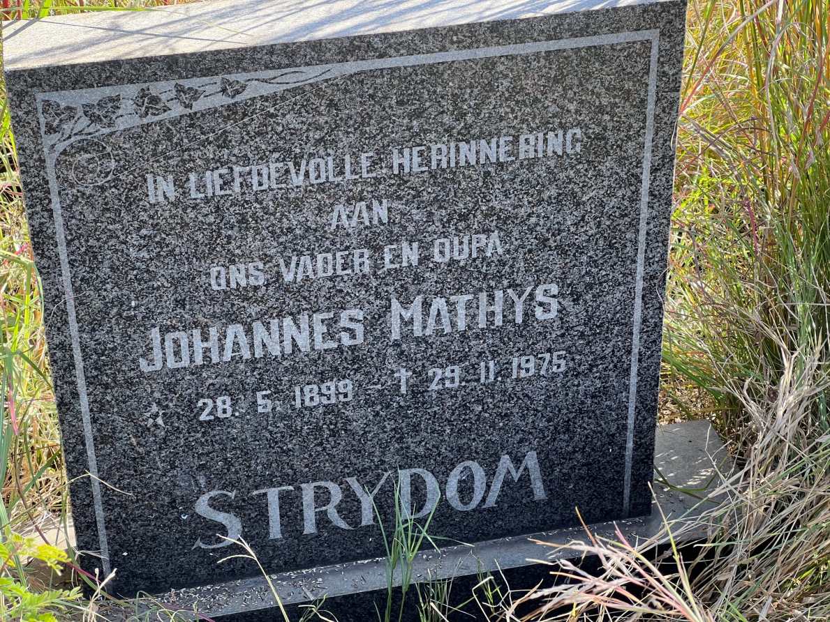 STRYDOM Johannes Mathys 1899-1975
