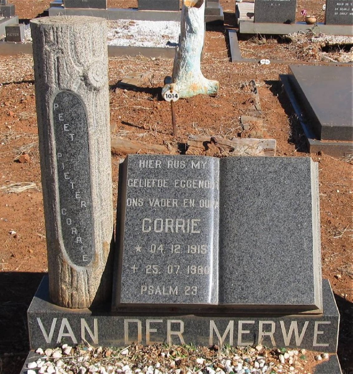 MERWE Corrie, van der 1915-1980