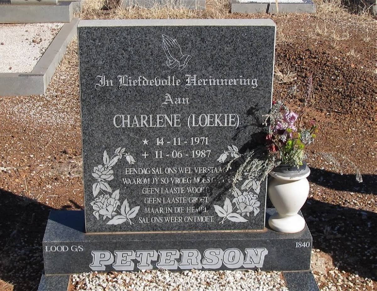 PETERSON Charlene 1971-1987