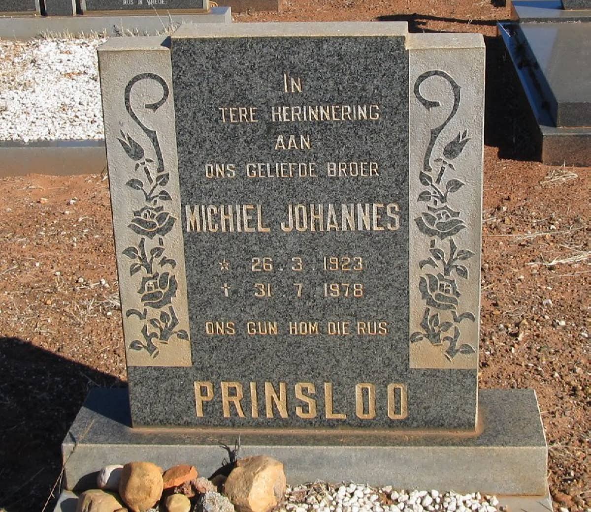 PRINSLOO Michiel Johannes 1923-1978