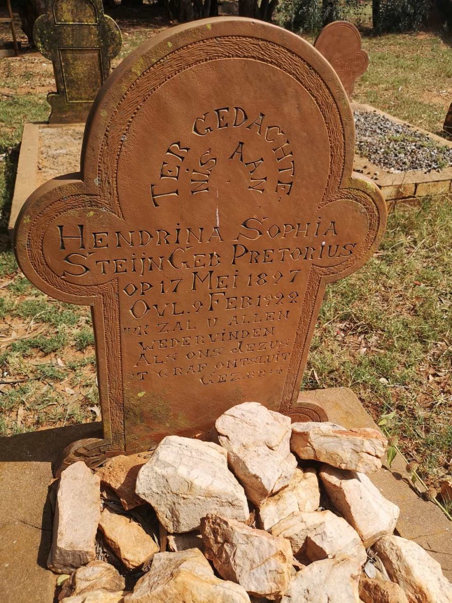 STEIJN Hendrina Sophia nee PRETORIUS 1897-1922