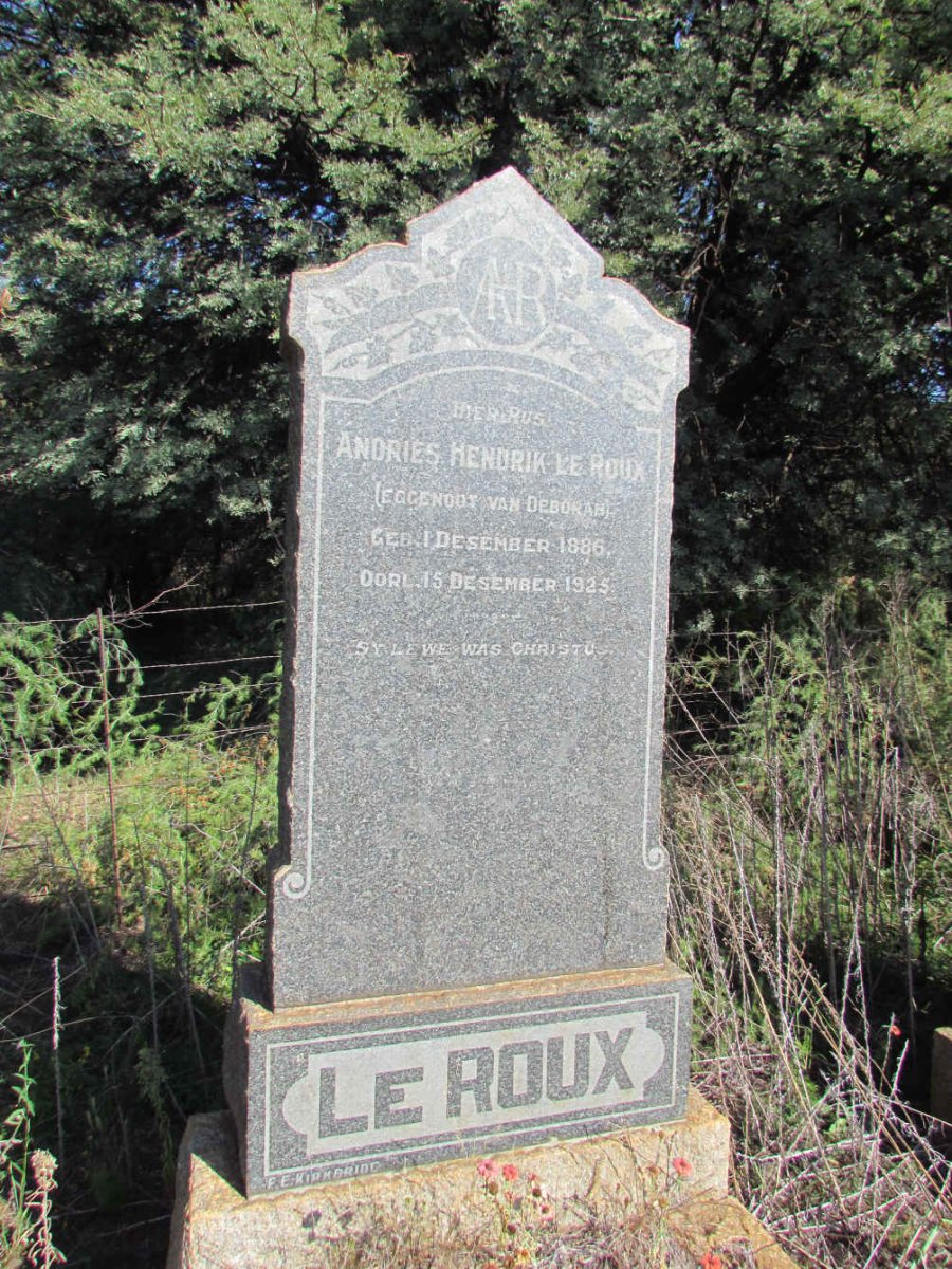 ROUX Andries Hendrik, le 1886-1925