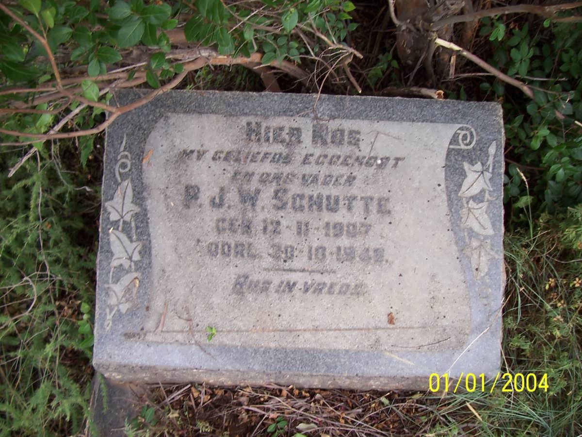 SCHUTTE P.J.W. 1907-1948