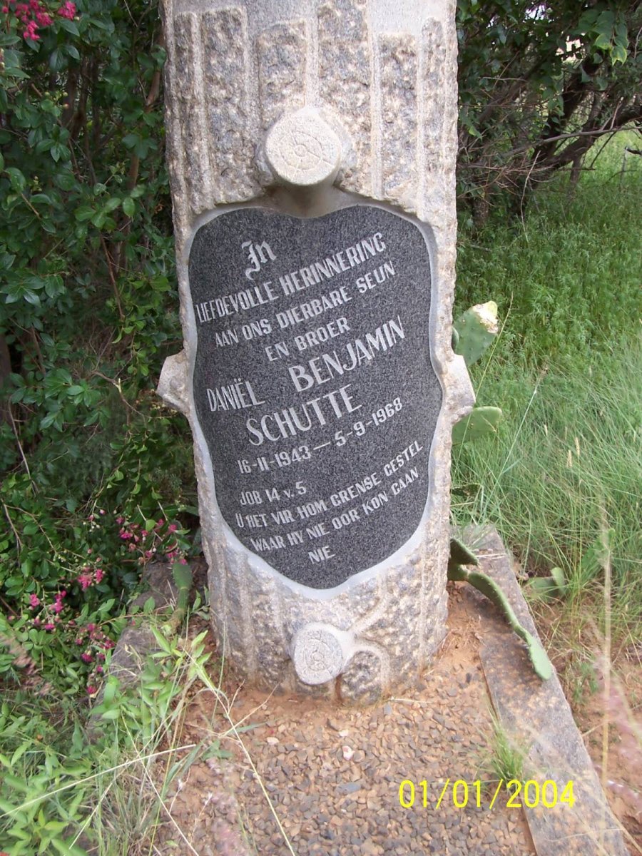 SCHUTTE Daniël Benjamin 1943-1968