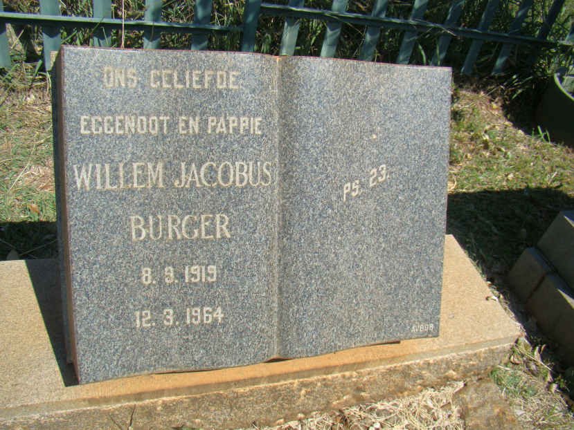 BURGER Willem  Jacobus 1919-1964