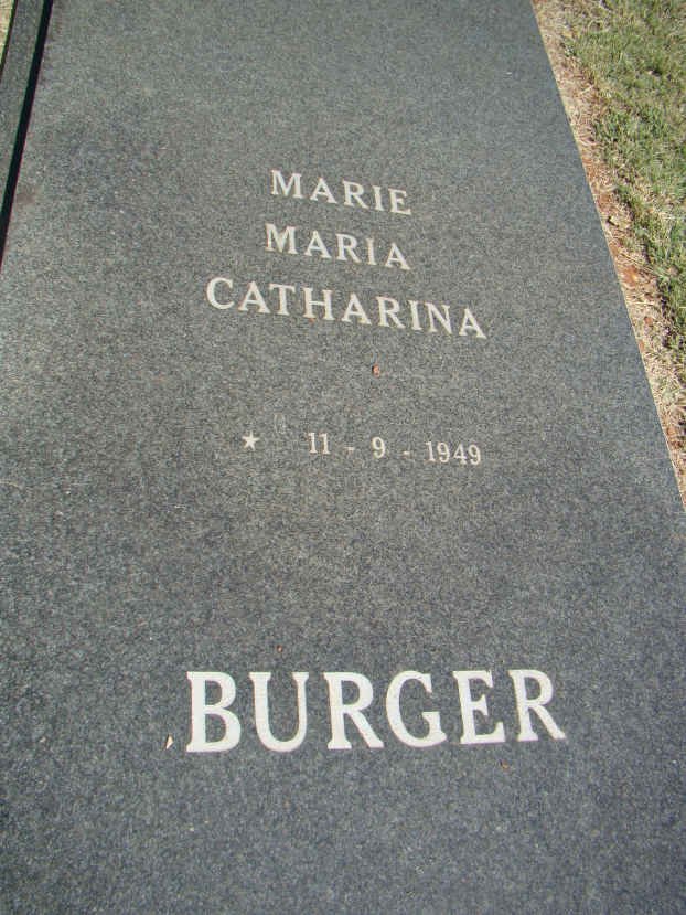 BURGER Maria Catharina 1949-